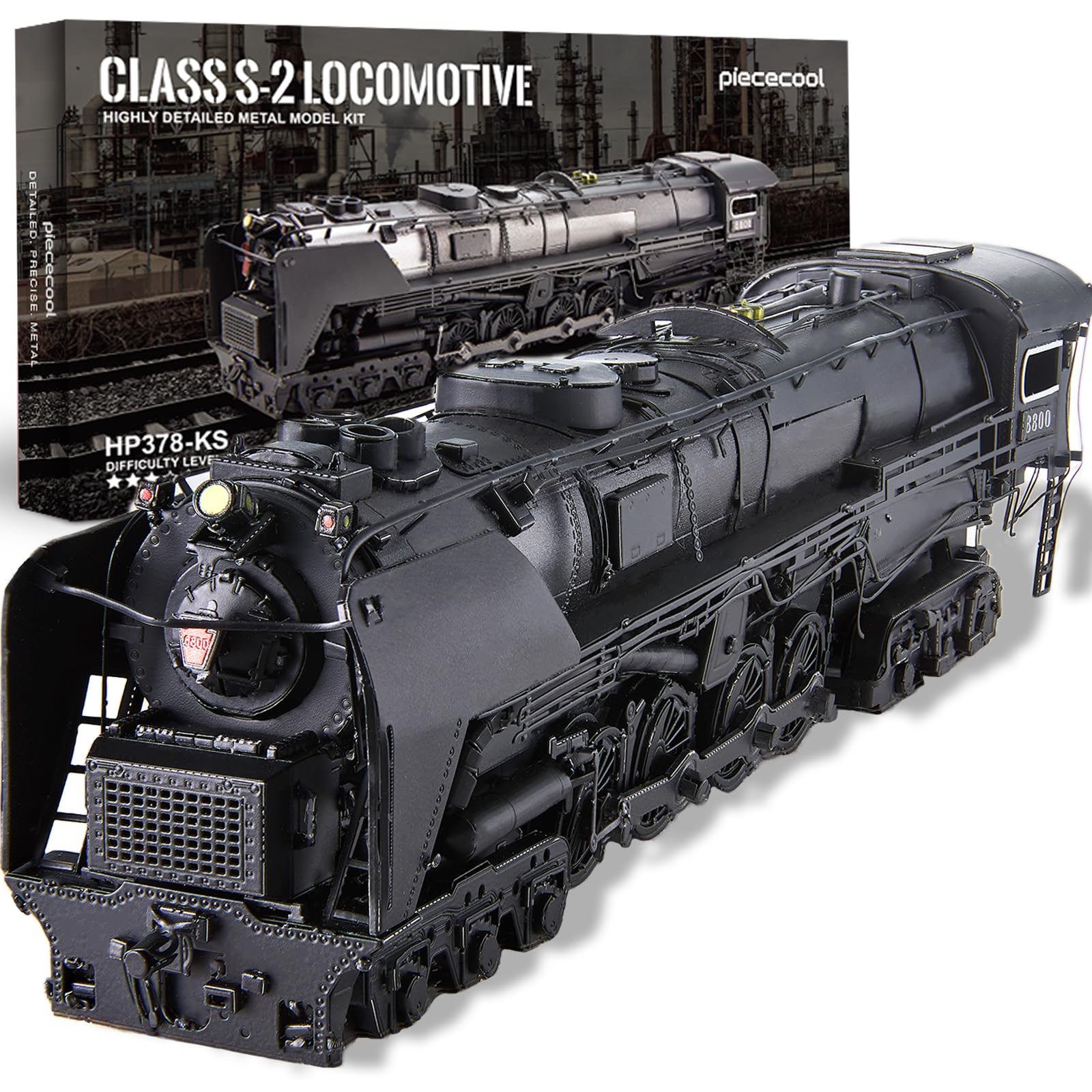 

Piececool 3D Пазл, Металлический Паровоз S-2, Металлический Нано-пазл, Требуется сборка, Клей не требуется, Сложность 3 звезды, Для среднего и