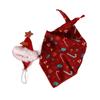 2Pcs Cute Kitten Dress Up Accessories Bat Triangle Scarf Cat Christmas Bib Hat Set  Pet Accessories