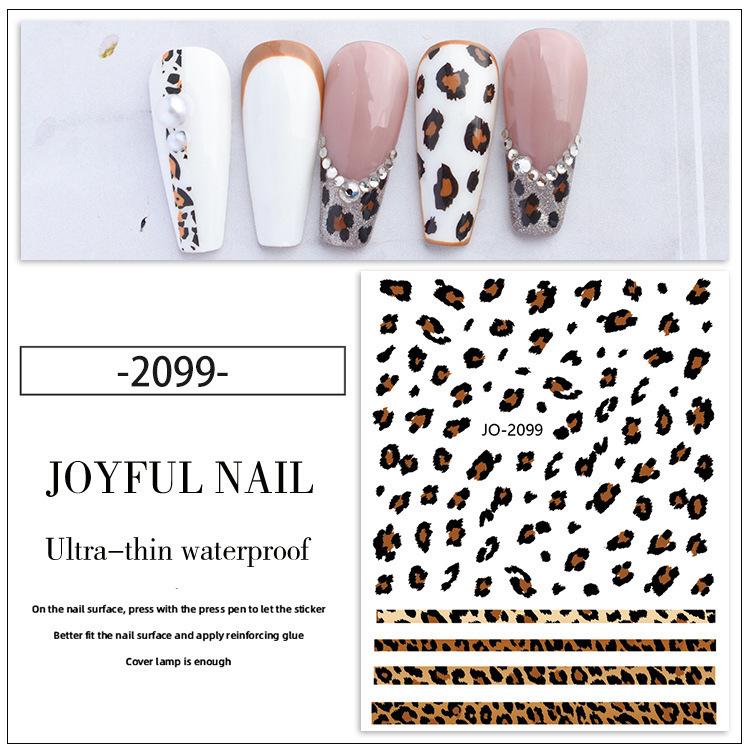 Leopard Print Nail Art Stickers: Autumn/Winter Ins Style Self-Adhesive Small Pattern Decals