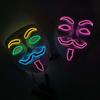 LED Light-Up Mask – A Role-play Mask with a Neon Effect, Perfect for Halloween, Carnivals, Nightclubs and Parties