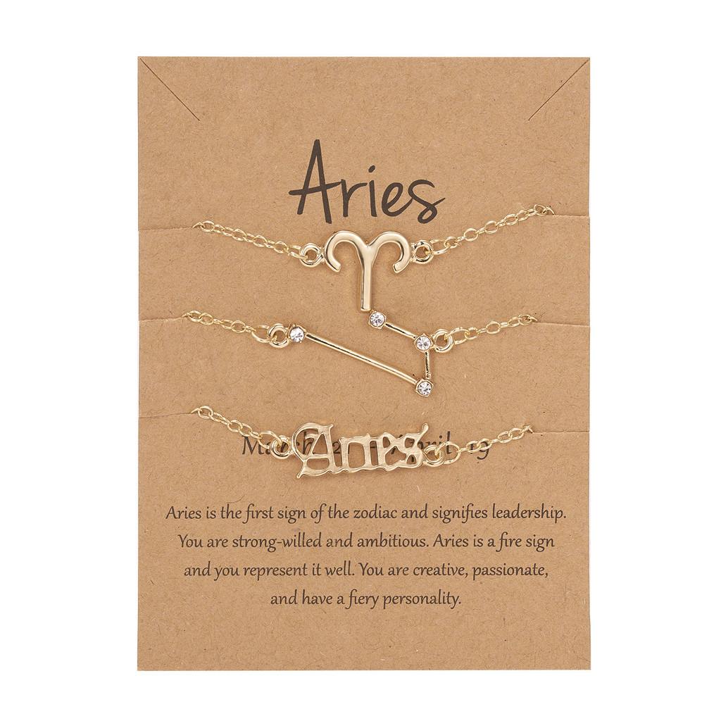 Zodiac Constellation Bracelets Set With Alloy Material For Gift And Collecting