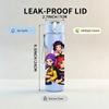 1PC Purple Hair Girls Group Art 750ml Color Plastic Sports Water Bottle Leakproof Flip Straw Lid Suitable for Sports Office Home Use