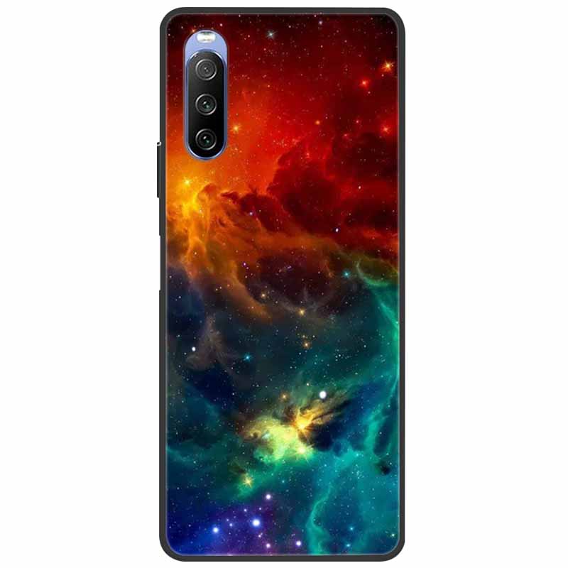Soft Cover For Sony Xperia 10 III /5 III /1III Case Silicone Painted Marble Cat Funda Cover for Sony Xperia 1 II /10 II /5 Coque