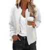 Damen Herbst Winter O-Ausschnitt Langarm Reißverschlussmantel Große Tasche Warmer Parka Schicke Einfarbige Jacke
