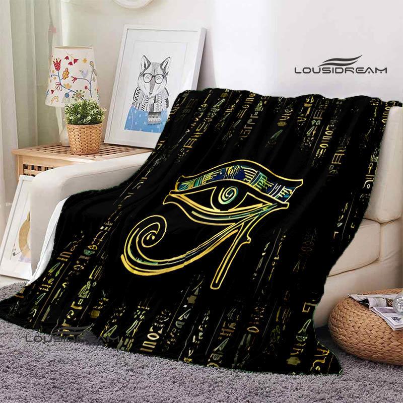 Egyptian Pictograph and Symbol Printing Blanket Children Warm Blankets Home Travel Soft and Comfortable Blanket Birthday Gift