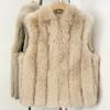 Winter new imitation fox hair short vest women's fashion thin warm vest environmentally friendly plush sleeveless jacket
