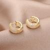 925 Silver Cubic Zirconia Earrings For Women Vintage Designer Small Round Cilcle Earrings Party Hypoallergenic Jewelry