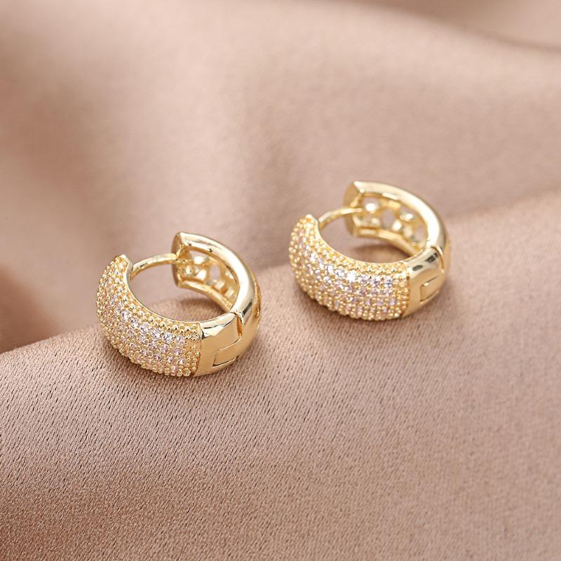925 Silver Cubic Zirconia Earrings For Women Vintage Designer Small Round Cilcle Earrings Party Hypoallergenic Jewelry