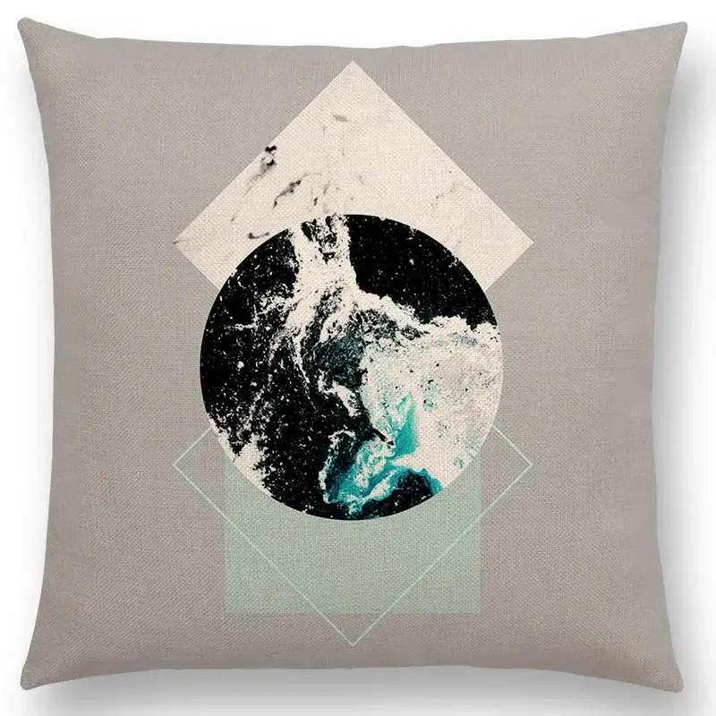 Neuestes Design Verfügbar Geometrische Texturen Grafischer Minimalismus Drucke Magischer Wald Kissenbezug