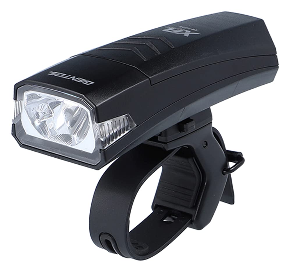 

GENTOS XB-450B LED Bike Light, AA Battery Powered, 210 Lumens, Water-Resistant, Black, for Road Bikes