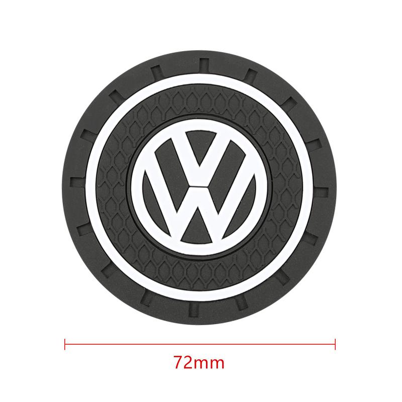 For VW Silicone Anti-slip Car Cup Holder Mat Water Bottle Pad For VW Golf Polo Passat GTI CC Tiguan T-ROC Interior Mouldings KXL-E92 zs2