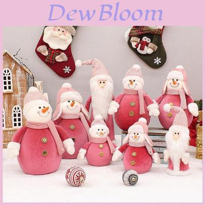 Christmas New Arrival Pink Knitted Hat Snowman Plush Toy Decoration