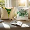 Art MMojito CCocktailS Cushion Cover Pillowcase Antidustmite Invisible Zipper Short Plush Sofa Cushion