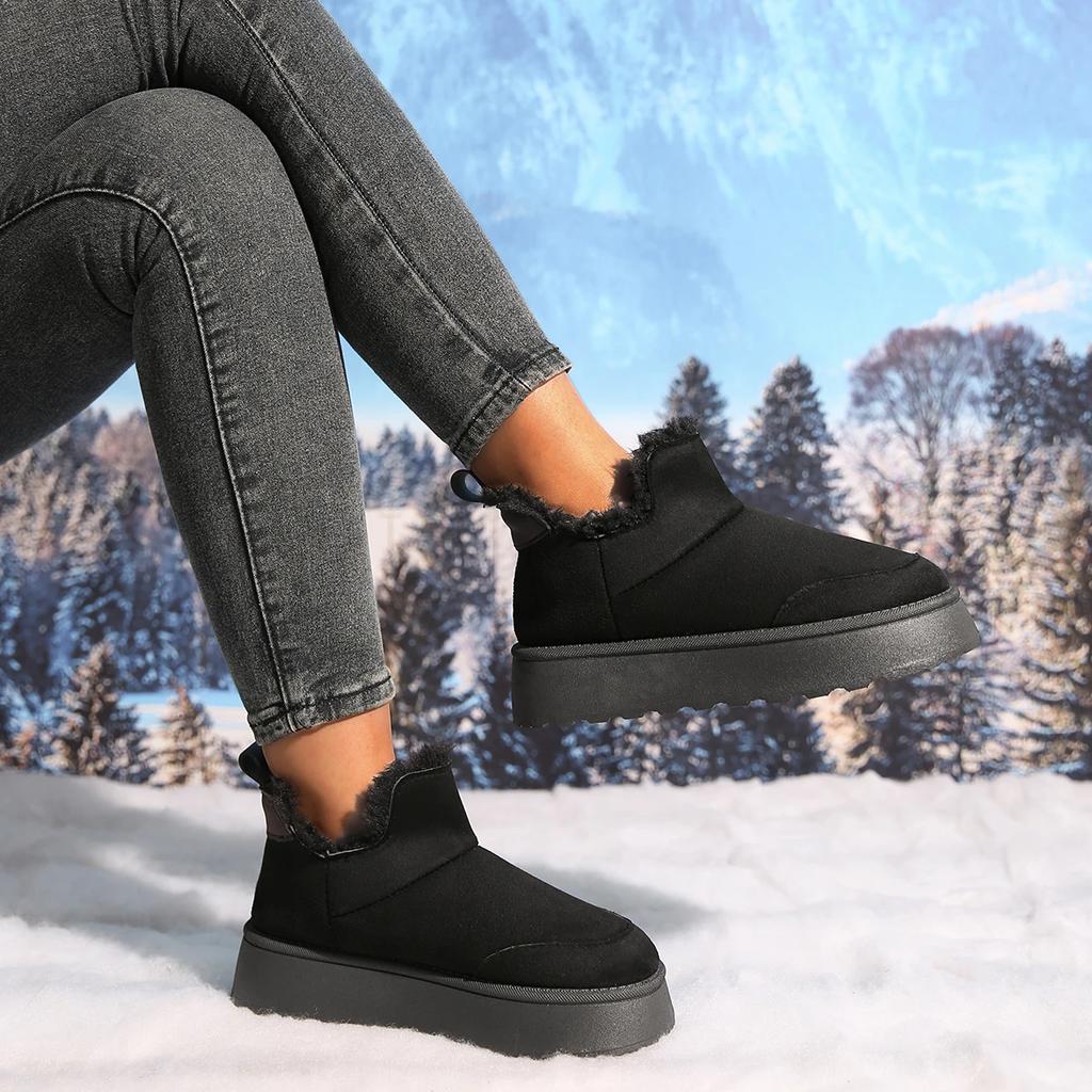 Fashion Women Boots New Winter High-top Snow Boots Women Thickened Plush Warm Simple and Versatile Comfortable Cotton Shoes for Women