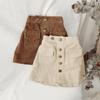 Kids Girls Cute Cotton Skirts Beige Coffee Pocket Skirts Arrival Spring Autumn Winter Clothing Teenage Girls A-line Package Hip Skirt