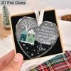Glass Heart - Shaped Neighbour Ornament, House Design Hanging Keepsake, Ideal Gift for Neighbors, Home Decor,gift for Neighbour Appreciation