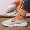 Fashion 2025 New Women Sneakers Mesh Breathable Knit Sneakers Comfortable Casual Outdoor Shoes Lightweight Low Top Casual Shoes Women