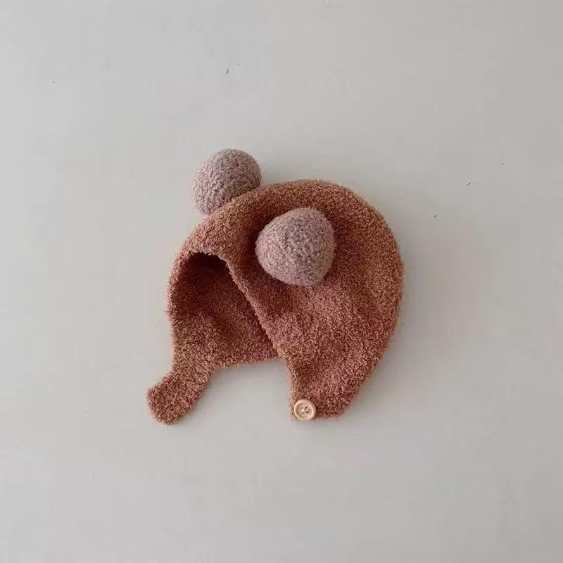 2025 Autumn/Winter Unisex Korean Knit Wool Hat for Kids and Babies - Warm, Trendy Pullover Design