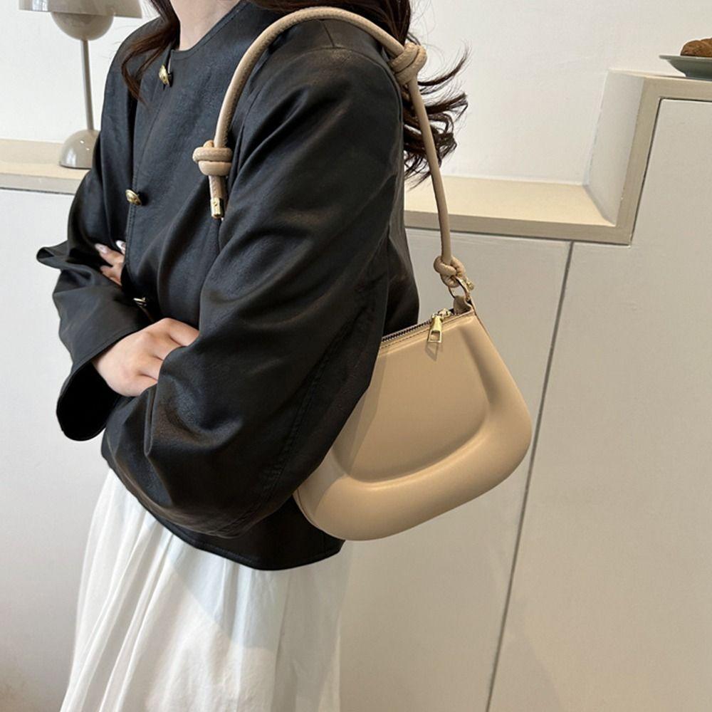 Women Simple Solid Color Crossbody Bags Underarm Bag Shoulder Bag Messenger Bag