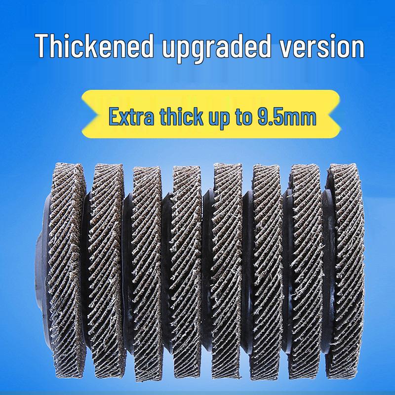 Thickened Louver Flap Grinding Disc: Rust Removal & Polishing for Stainless Steel with Angle Grinder.