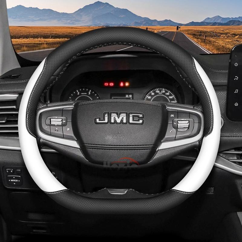 Leather Car Steering Wheel Cover for JMC Grand Avenue Dadao Vigus Plus 2018 2024 2025 2026 Accessories