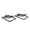 2pcs Tilted Desktop Speaker Stands 22lb Load Capacity Aluminum Alloy Speaker Riser for Bookshelf PC Speakers with Anti Vibration Pad