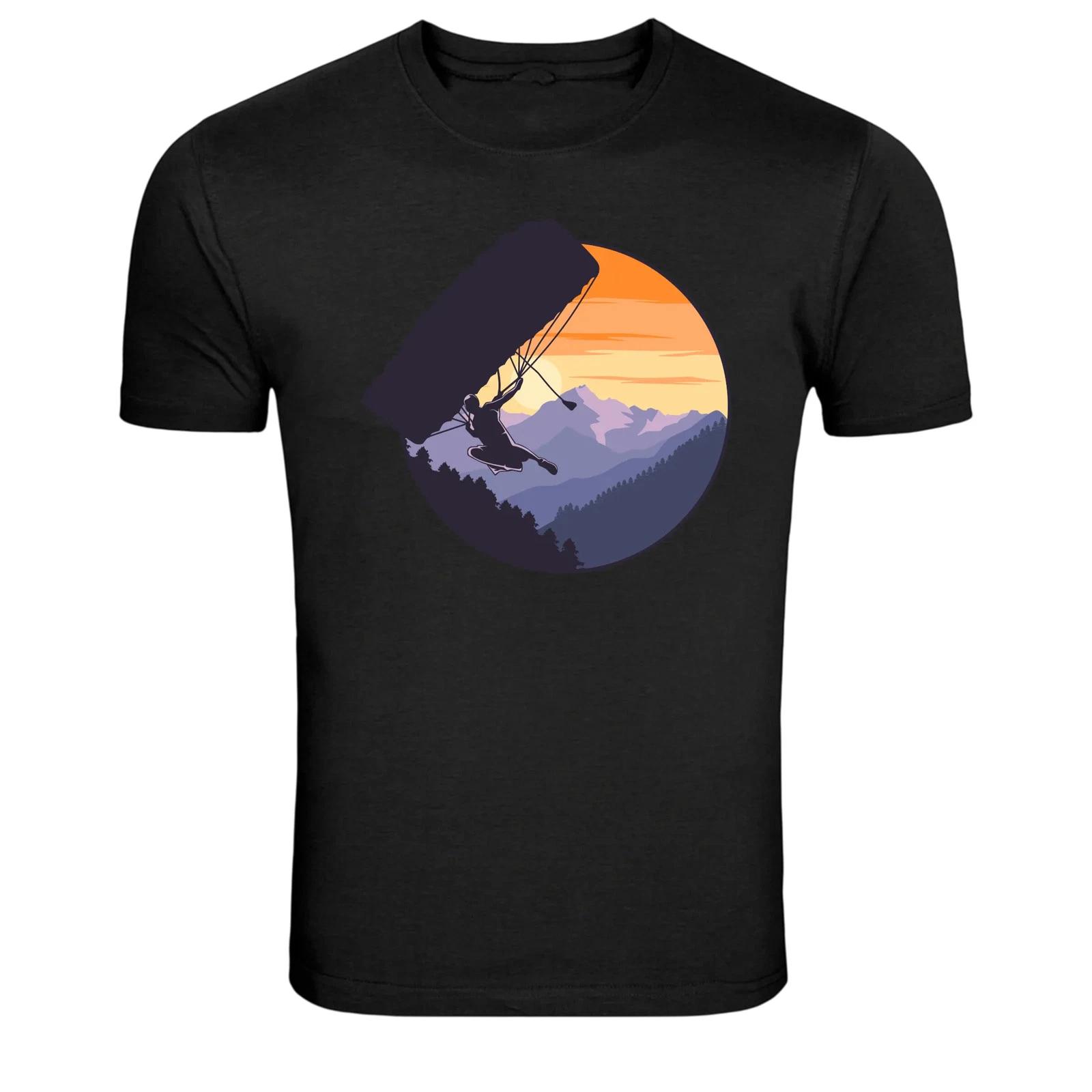 Paragliding Mountain Sunset Adventure Graphic T Shirt XXXXL