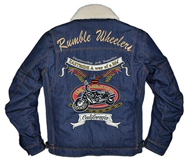 RUMBLE One Percenter Denim Size Jacket, Indigo, M, RUB-032