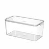 Food Grade Plastic Storage Box with Lid for Refrigerator/Freezer - Rectangular Container for Fruits & Vegetables