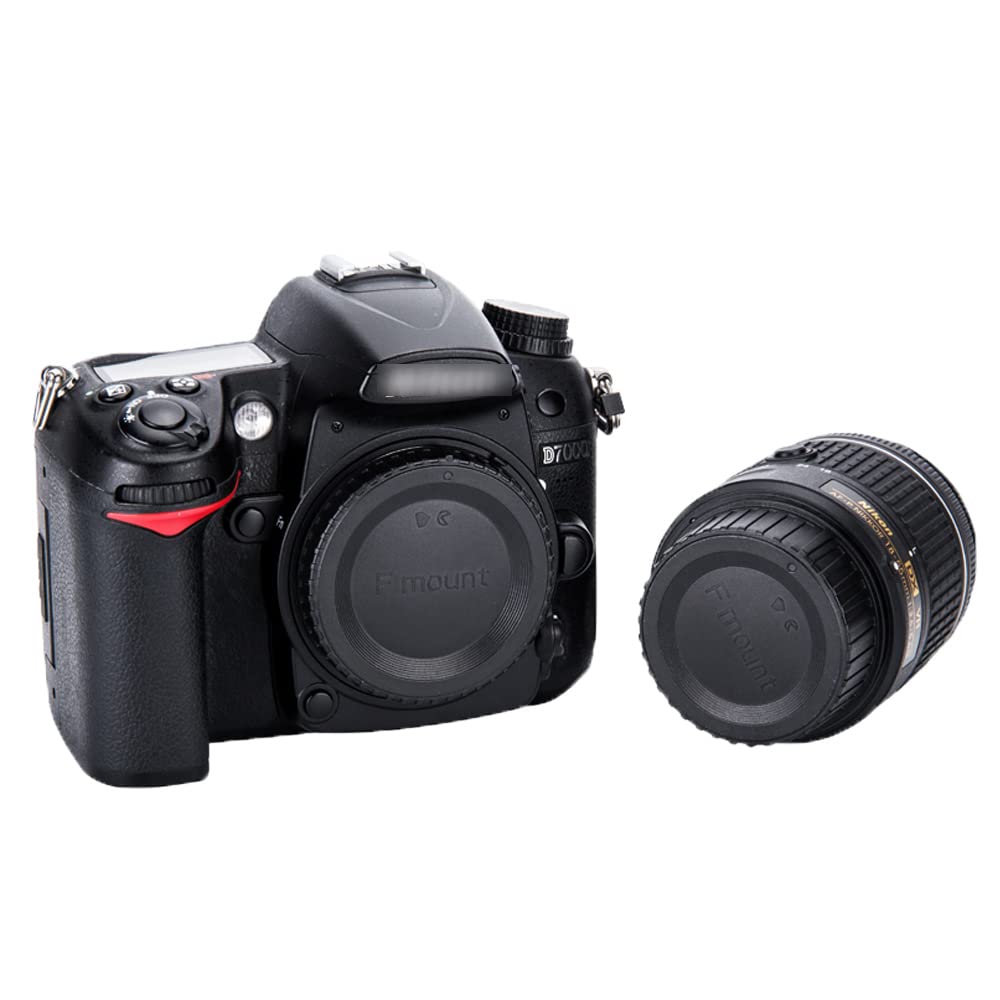 2 Pairs JJC Nikon F Mount Rear Lens Caps Body Caps for Nikon F Mount Cameras Including Nikon + & Lenses, D850, D750, D780, D3500, D3400, D7500, D7200,