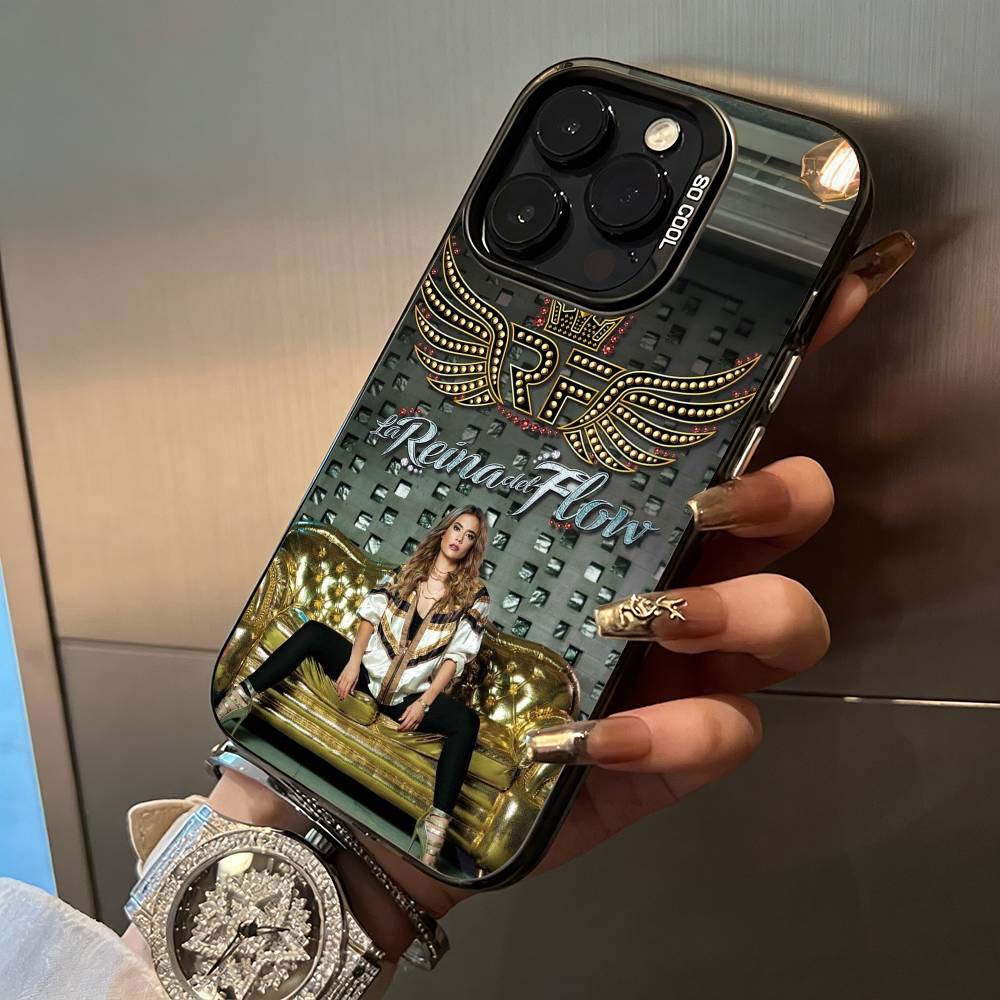 Q-Queen of Flow -La Reina D-Del Flow Phone Case For IPhone17 16 11 12 13 14 15 16 Pro Max Plus Cover Colored Silver Funda Bumber