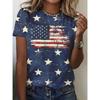 Fashion Women National Flag Print T Shirt Funny Casual O-neck Short Sleeves T-shirt Summer Female Tee Shirt
