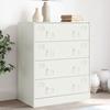 VidaXL Buffet White 67x39x83 Cm Steel, Cabinet, Cupboard, High Buffet, Side Cabinet, Storage Cabinet, Organizer 841684