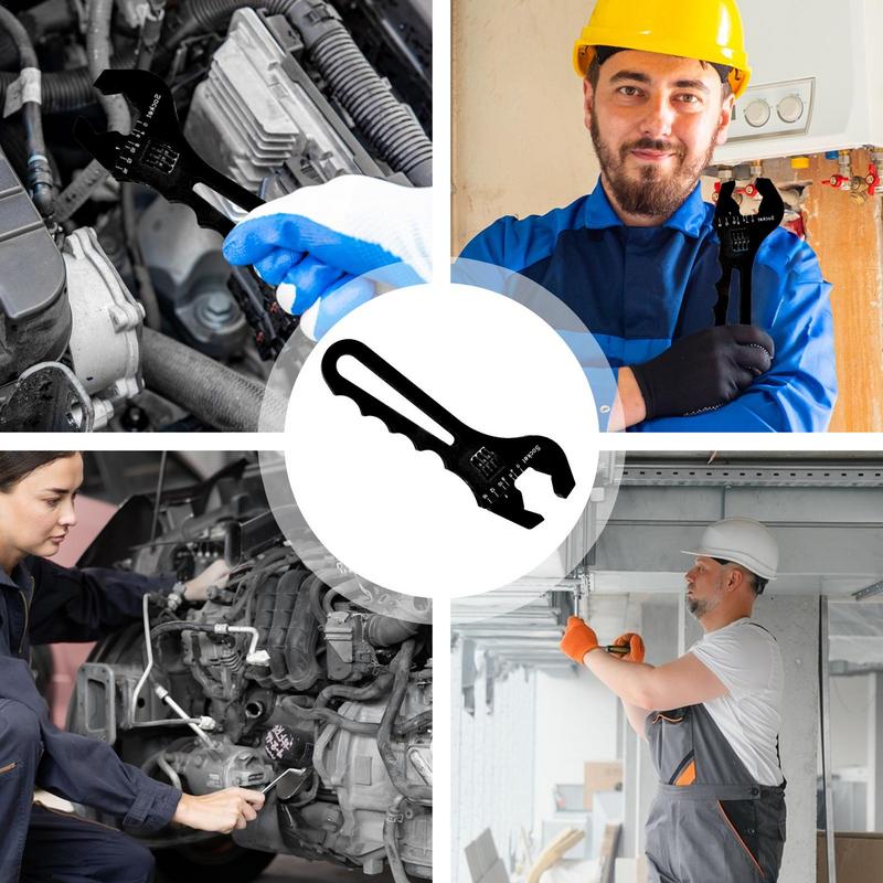 Fitting Wrench Adapter Aluminum Tool Spanner Adjustable Wrench Firm Grip Hose Fitting Wrench For Hose Fitting Adapters End