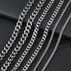 Stainless Steel Cuban Chain Necklace for Men Simple Gold Color Chain On The Neck Choker Jewelry Party Boy Gift HARRY