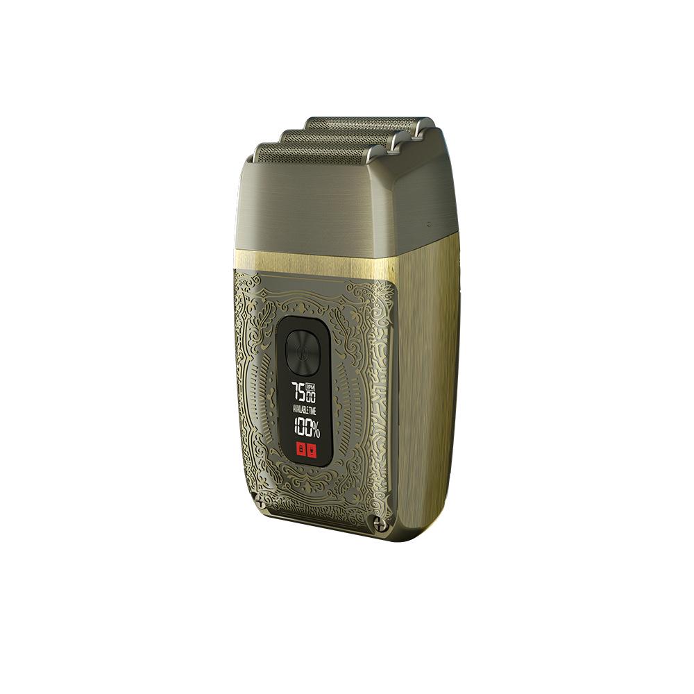 Metal Body LCD Electric Shaver with Washable Three-Blade Razor