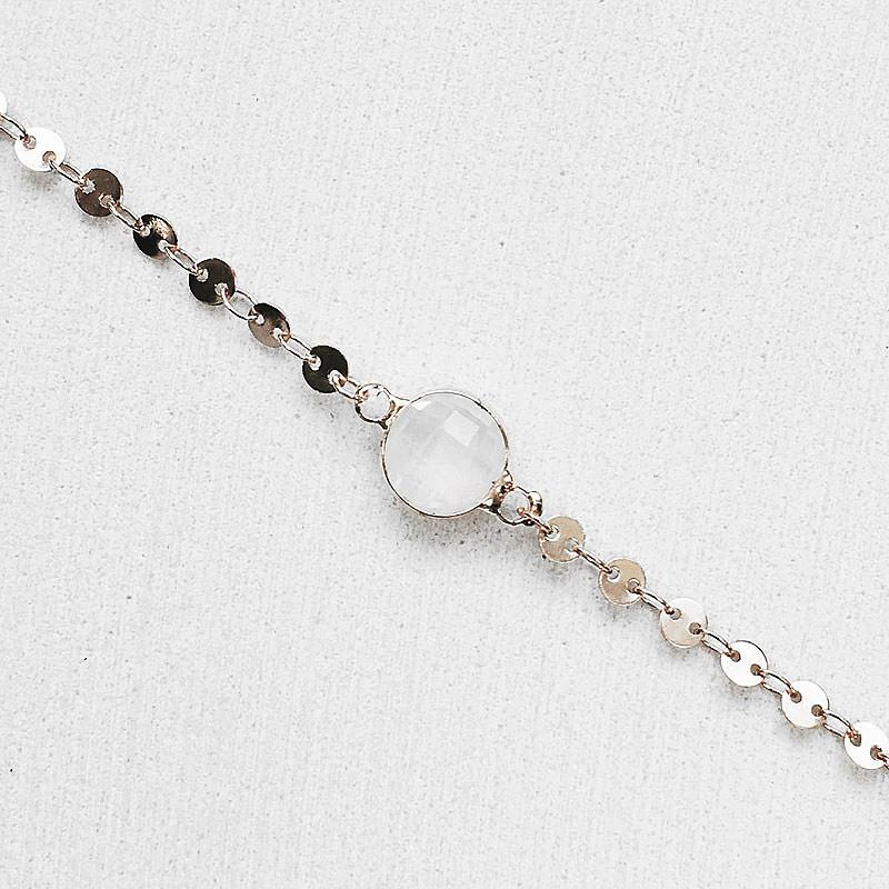 New product, fashionable and retro personality women's temperament opal neck chain, simple handmade disc necklace
