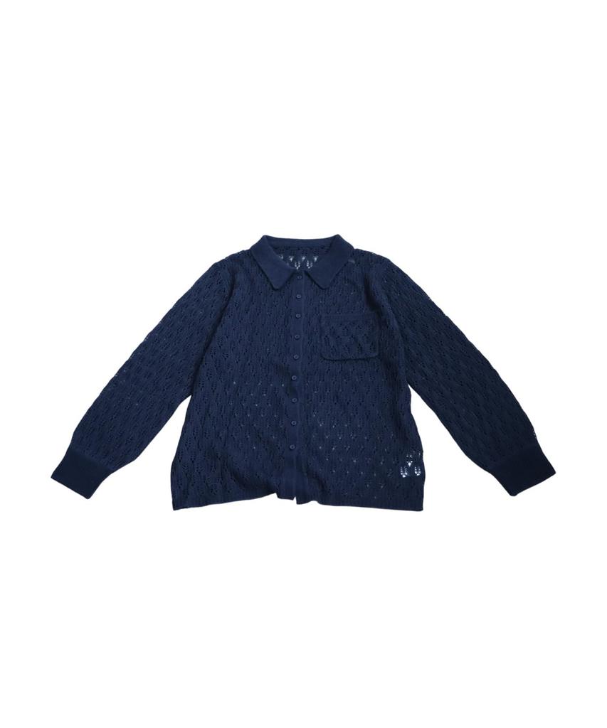 Antiqua Openwork Knit One Size Navy Women's Shirt, PYA-00021, 20,