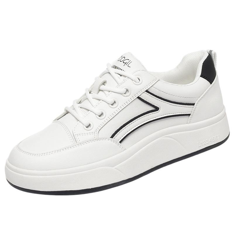 Miękkie Skórzane Sneakersy Damskie, Miękka Podeszwa, Nowe Buty Wiosenne i Jesienne, Lekkie Skórzane Sportowe Buty Casualowe