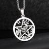 Exquisite Stainless Steel Personalized Celtic Wolf Head Pendant Necklace Men's Simple Jewelry Accessories