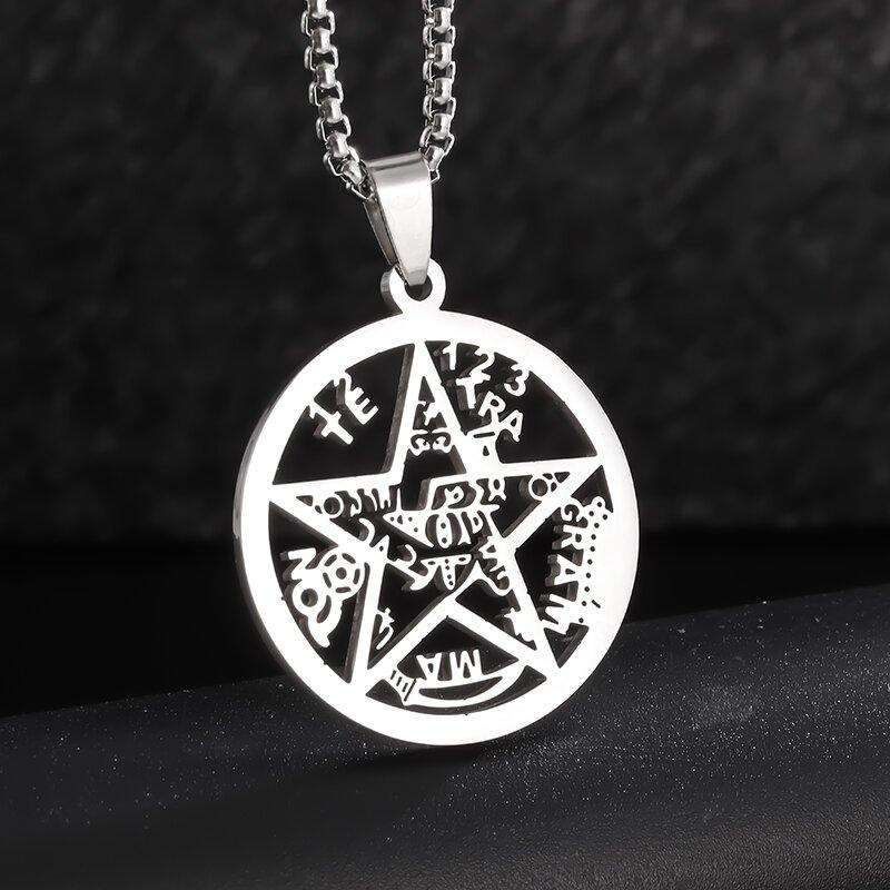 Exquisite Stainless Steel Personalized Celtic Wolf Head Pendant Necklace Men's Simple Jewelry Accessories
