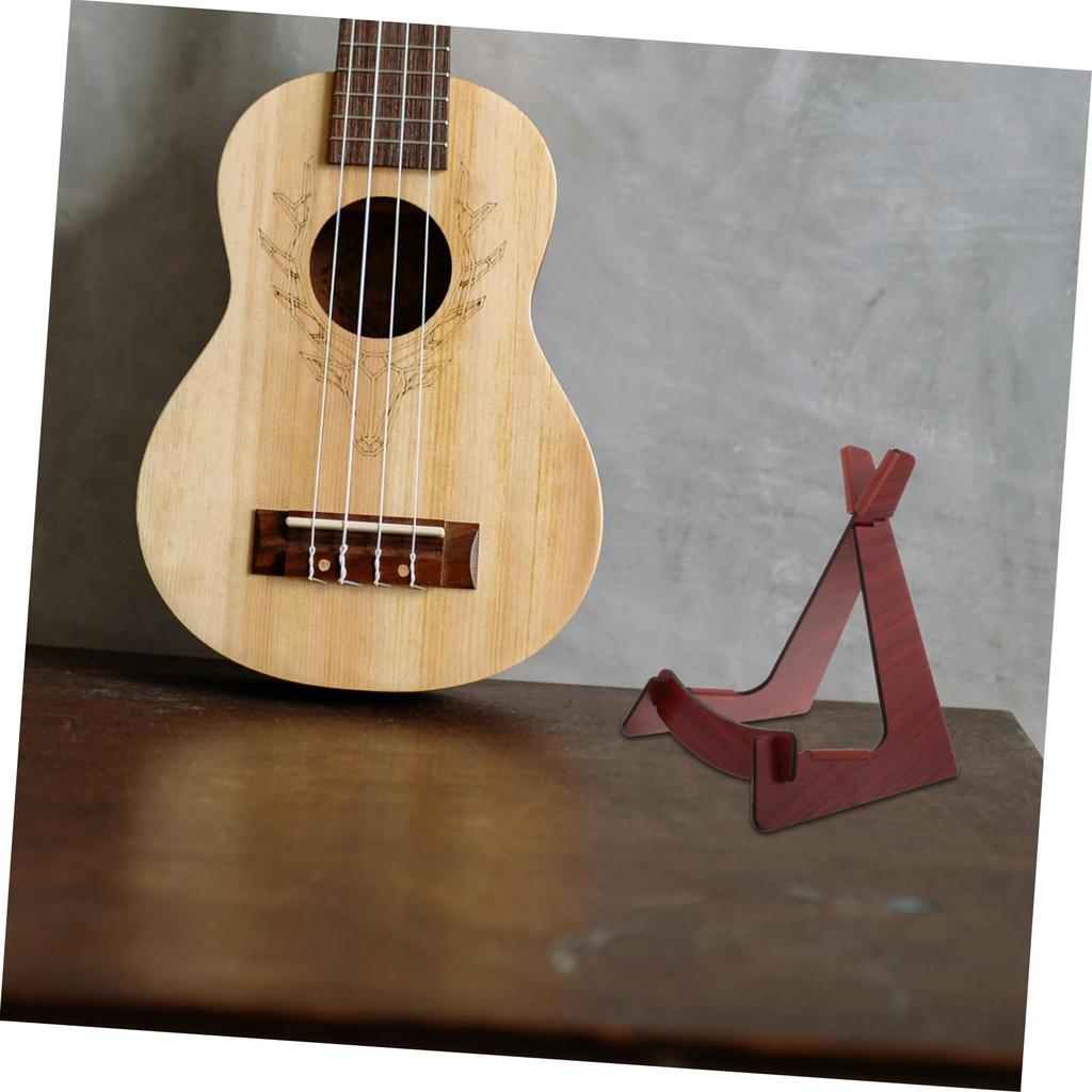 The MINAOLULUS Natural Wood Removable Sanshin Stand features a stable base and a elegant and is a foldable floor thick, simple, design, stand.
