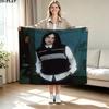 1PC Billie Eilish Custom Name Patterned Flannel Blanket Suitable For All Seasons for Home Decor Warmth and Comfort Gifts Holiday Present