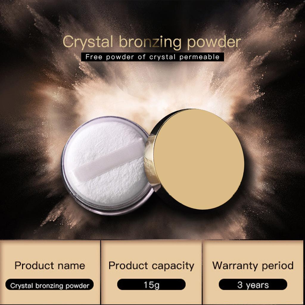 Seidiges mattes loses Puder, atmungsaktives leichtes Fixierpuder zur Verbesserung des Strahlen und zur Definition der Gesichtszüge, Einzelstück