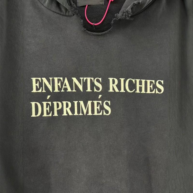 Felpa con cappuccio oversize da uomo con finitura nero lavato, stampa grafica effetto invecchiato, cotone pesante, streetwear