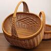 Handmade Imitation Rattan Woven Basket - Perfect for Shopping, Fruits, Eggs, Vegetables, Storage, and Picnics.