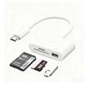 3-in-1 OTG Card Reader Type-C Adapter SD/TF Card Slots USB 2.0 Interface Multi-Function External Mobile Phone Adapter