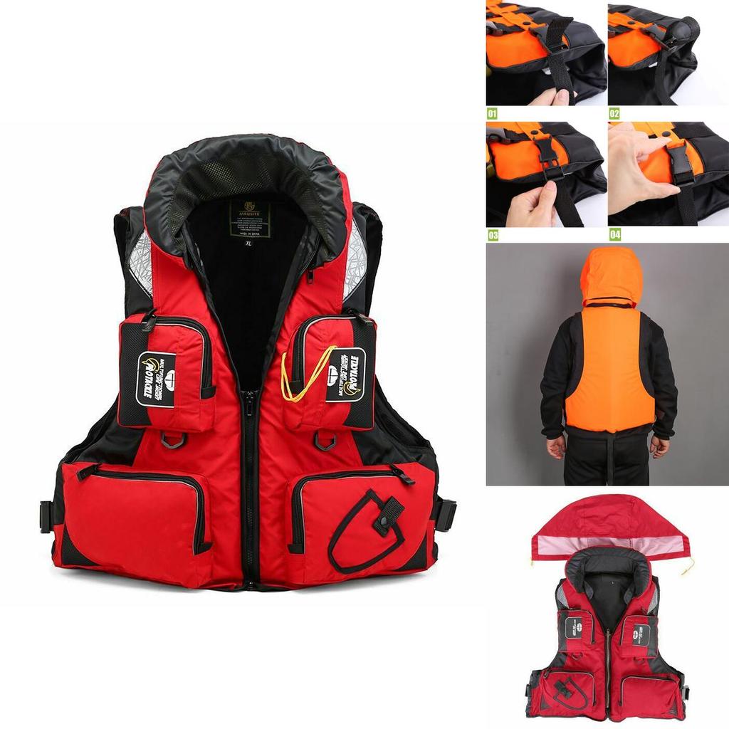 Chaleco Salvavidas para Adultos Flotante Con Escote Desmontable Para Seguridad en Vela y Kayak**