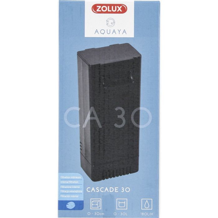Filtration Intérieure Cascade 30, Puissance 3w 180l/h Pour Aquarium De 0 À 30l Max - Zolux