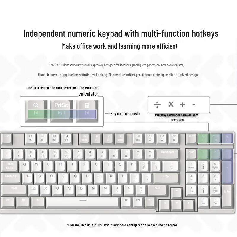 Lenovo XiaoXin K1P Silent Wireless Keyboard and Mouse Combo